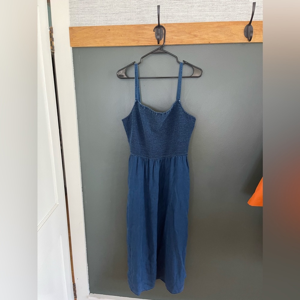 Dark Chambray Midi Dress